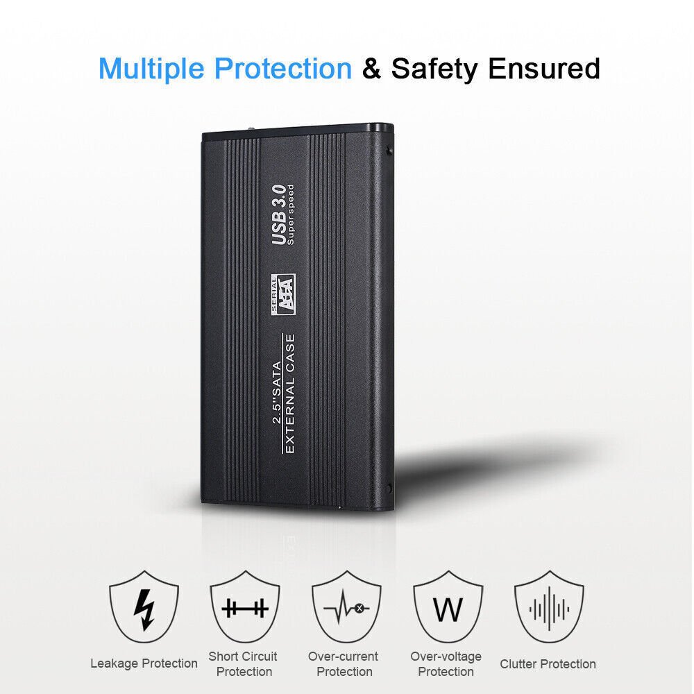 External Hard Drive Case 2.5 SSD aluminum USB 3.0