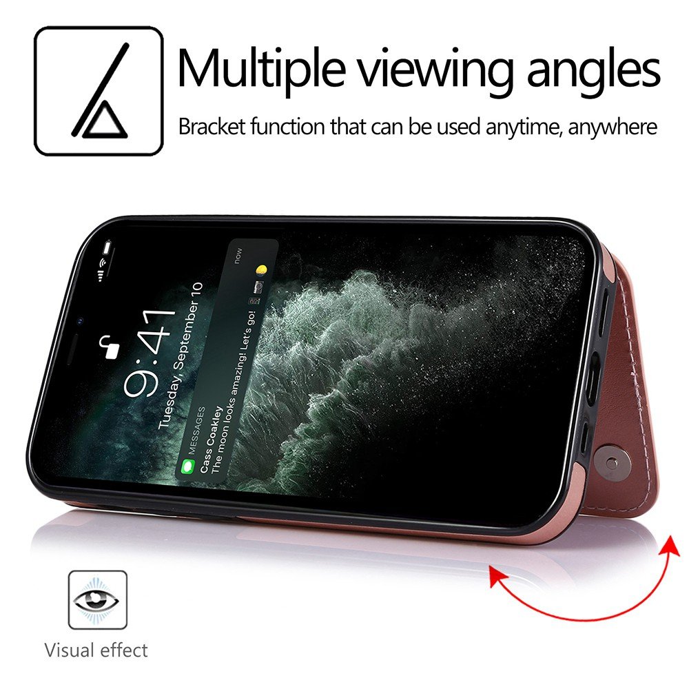 IPhone 12 Pro Max Back Flip Leather Wallet Cover Case - View #5
