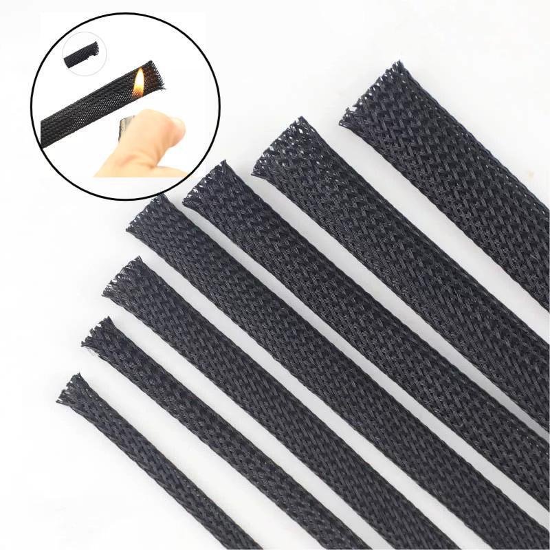 Tube Power Cord Wire Cover Cable Sleeve Protector Sheath Mesh 6mm 2m