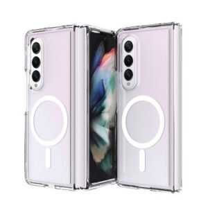Z Fold 4 Case UTIA Ultimake Shockproof Transparent Magsafe Cover For Samsung