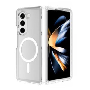 Z Fold 5 Case UTIA Ultimake Shockproof Transparent Magsafe Cover For Samsung