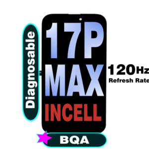 iPhone 17 Pro Max Screen Replacement BQ7 Diagnosable Incell LCD Assembly (120HZ,Configuration Ready)
