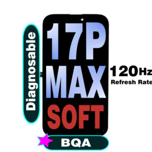 iPhone 17 Pro Max Screen Replacement BQ7 Diagnosable Soft OLED Assembly (120HZ,Configuration Ready)