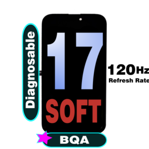 iPhone 17 Screen Replacement BQ7 Diagnosable Soft OLED Assembly (120HZ,Configuration Ready)