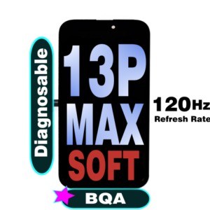 iPhone 13 Pro Max Screen Replacement Soft OLED 120Hz Refresh Rate (Diagnosable Ready) BQA