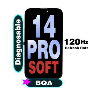 iPhone 14 Pro Screen Replacement Soft OLED 120Hz Refresh Rate (Diagnosable Ready) BQA