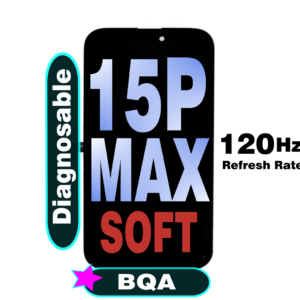 iPhone 15 Pro Max Screen Replacement Soft OLED 120Hz Refresh Rate (Diagnosable Ready) BQA