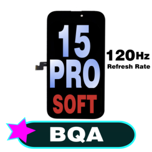 iPhone 15 Pro Screen Replacement Soft OLED 120Hz Refresh Rate (Diagnosable Ready) BQA
