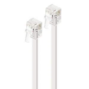 RJ11 64C Telephone Extension Cable 1m White