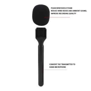 Wireless Handheld Interview Microphone Adapter With Windshield Foam For Rode Wireless GO II